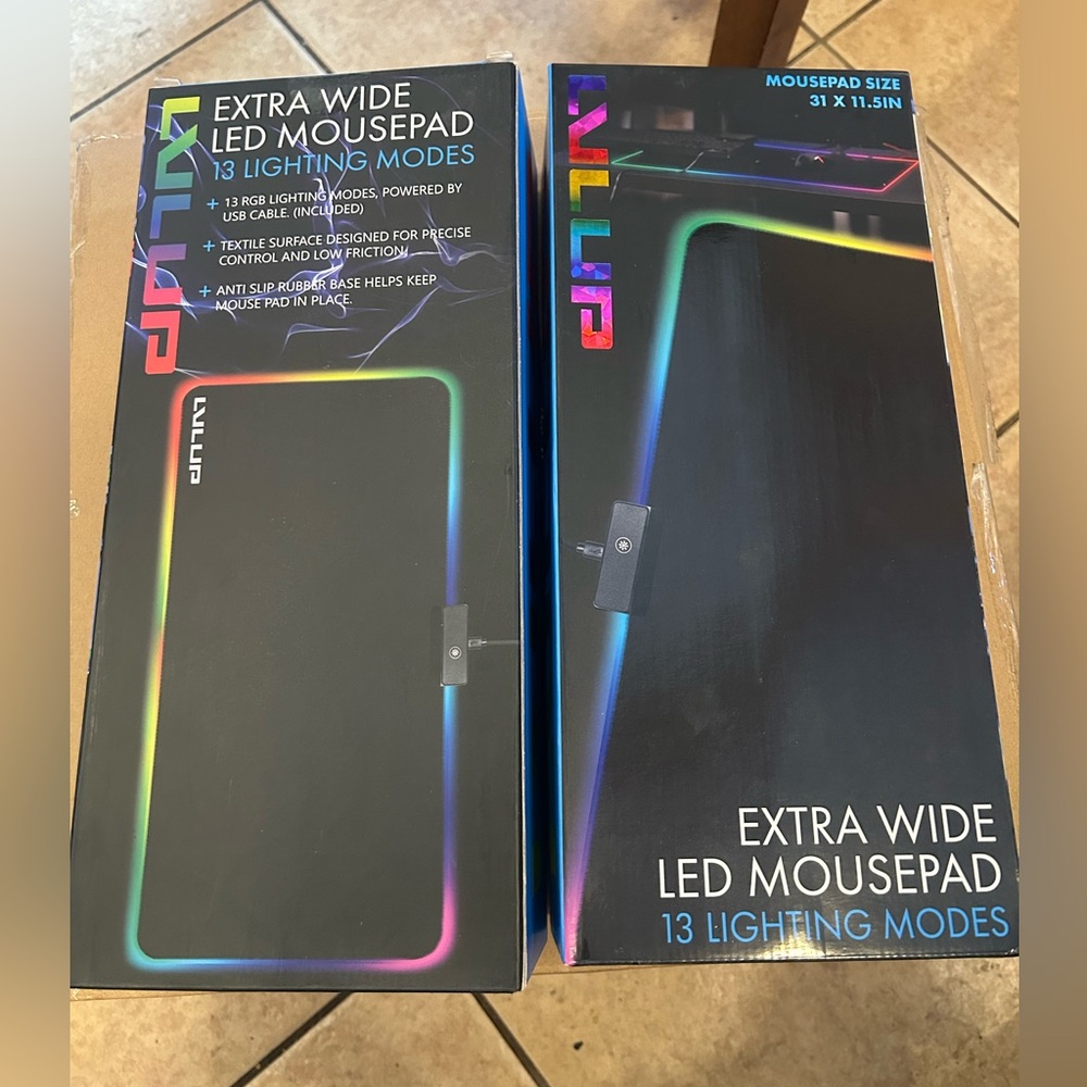 Extra Wide LED Mousepad with RGB Lighting